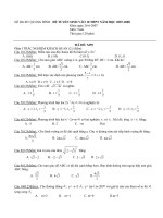 Đề tuyển sinh vào 10 Quảng Bình 2007