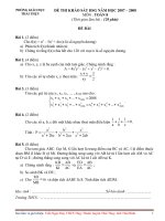 Đề thi HSG Toán 8, huyện Thái Thuỵ, tỉnh Thái Bình,2007 2008