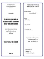 Tác động dịch vụ logistics đến hiệu quả hoạt động kinh doanh của các doanh nghiệp sản xuất trên địa bàn tỉnh quảng bình (TT) 