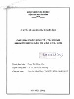 các giải pháp kinh tế tài chính khuyến khích đầu tư vào kcx kcn