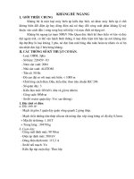 Hướng dẫn vận hành kháng bù ngang