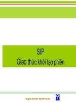 Bài giảng SIP  giao thức khởi tạo phiên