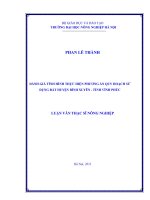 đánh giá tình hình thực hiện phương án quy hoạch sử dụng đất huyện bình xuyên  tỉnh vĩnh phúc