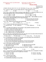BỘ ĐỀ THI THỬ  SINH 12 BÌNH ĐỊNH