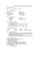 Dap an thi hsg Anh 6  truong THCS Hung Thanh nam 2010 2011