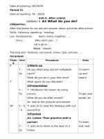 giáo án tiếng anh 7 unit 6