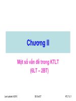 CHƯƠNG 2 một số vấn đề TRONG KTLT 