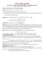 Thi thư ĐH Toán lần 7  có đáp án