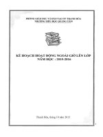 kế hoạch hoạt động ngoài giờ lên lớp 