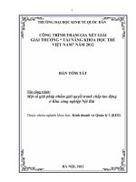 ĐỀ TÀI TRANH CHẤP LAO ĐỘNG TẠI KHU CÔNG NGHIỆP NỘI BÀI