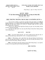 QĐ khen thưởng năm học 2010 2011