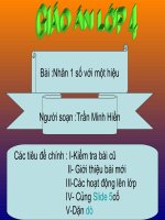 Toán 4:Nhân một số với một hiệu