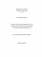 Vận dụng quan điểm dạy học kiến tạo vào dạy học số thập phân ở tiểu học 