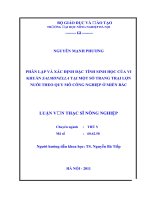 phân lập và xác định đặc tính sinh học của vi khuẩn salmonella tại một số trang trại lợn nuôi theo quy mô công nghiệp ở miền bắc
