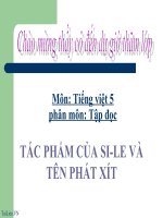 Bài giảng tiếng việt 5 tuần 6 bài tập đọc   tác phẩm của si le và tên phát xít 