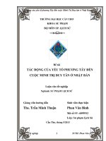 tác động của yếu tố phương tây đến cuộc minh trị duy tân ở nhật bản