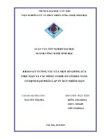 khảo sát tương tác của một số giống lúa chịu mặn và các dòng vi khuẩn có khả năng cố định đạm phân lập từ đất nhiễm mặn