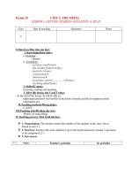 Anh9 Unit 5 review of Term 1