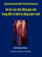 Vai trò của chẹn beta giao cảm trọng điều trị bệnh mạch vành