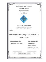 ảnh hưởng của phật giáo thời lý (1010 – 1225)