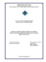 khảo sát histamine trong sản phẩm thủy sản bằng phương pháp sắc ký lỏng hiệu năng cao