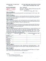 Đề HSG cấp tỉnh môn Lịch sử 12 năm 2011