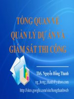 Tổng quan về Quản lý dự án và Giám sát thi công