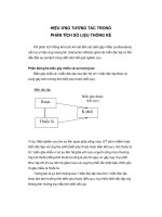 HIỆU ỨNG TƯƠNG TÁC TRONG PHÂN TÍCH SỐ LIỆU THỐNG KÊ