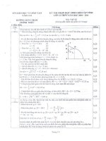 HDC đề HSG cấp tỉnh môn Vật lí năm 2011