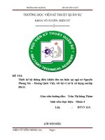 Thiết kế hệ thống điều khiển đèn tín hiệu tại ngã tư nguyễn phong sắc  –  hoàng quốc việt, với bộ vi xử lý sử dụng onchip 89c51