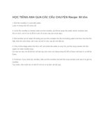 HỌC TIẾNG ANH QUA các câu CHUYỆN recipe mì tôm 