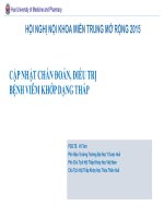 CHẨN đoán, điều TRỊ BỆNH VIÊM KHỚP DẠNG THẤP