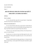 BÁO cáo môn học CHÍNH SÁCH THƯƠNG mại QUỐC tế GIẢNG VIÊN TS  vũ HOÀNG VIỆT NHÓM 3