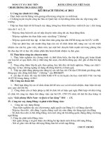 KẾ HOẠCH THÁNG CỦA CHI BỘ