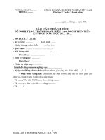 Báo cáo thành tich cá nhân