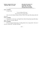 Đề kiểm tra học kì 1 môn ngữ văn lớp 9 trường THCS An Linh Phú Giáo năm 2013 2014