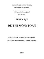 đề thi tuyển sink lớp 10 mÔn vĂn