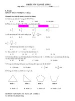 ĐỀ ÔN TẬP TRONG HÈ MÔN TOÁN   LỚP 5