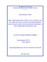 thực trạng hội chứng viêm tử cung, viêm vú, mất sữa trên đàn lợn nái ngoại nuôi theo mô hình trang trại tại huyện yên khánh tỉnh ninh bình và thử nghiệm biện pháp phòng ,trị