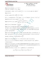 Đề thi thử môn toán số 15 MClass 