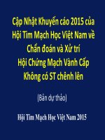 Cập nhật chẩn đoán và xử trí hội chứng vành cấp