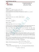 Đề thi thử môn toán số 3 MClass 