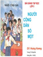 Bài giảng tiếng việt 5 tuần 19 bài người công dân số một5 