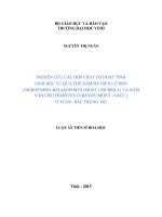 Nghiên cứu các hợp chất có hoạt tính sinh học từ quả thể nấm đa niên lỗ đen (Nigrofomes melanoporus (Mont.) Murrill) và nấm vân chi (Trametes cubensis (Mont.) Sacc.) ở vùng Bắc Trung Bộ (FULL)