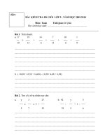 Đề thi học sinh giỏi môn Toán  lớp 5