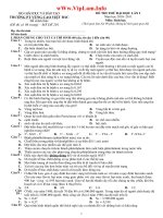 Đề thi thử ĐH PT Vùng Cao Việt Bắc lần 1 cod đáp án