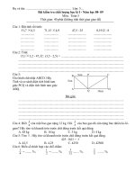 Đề kiểm tra Toán 5 năm học 2008   2009