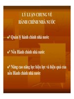 Bài giảng Lý luận chung về hành chính nhà nước