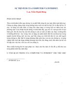 SỰ TIỆN ÍCH CỦA COMPUTER VÀ INTERNET