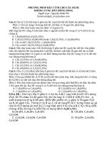 Sử dụng công thức TB cho các HCHC không cùng dãy đồng đẳng